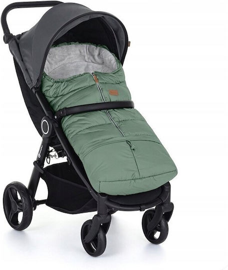 Petite & Mars Jibot Sac de picioare pentru cărucior Verde cu căptușeală Fleece 100x48εκ.