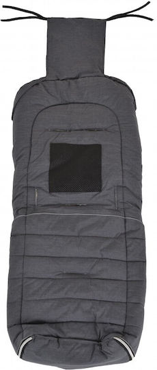 Cangaroo Snuggle Stroller Footmuff Waterproof Black with Fleece Lining 90x42cm