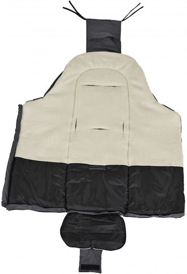 Cangaroo Snuggle Stroller Footmuff Waterproof Black with Fleece Lining 90x42cm