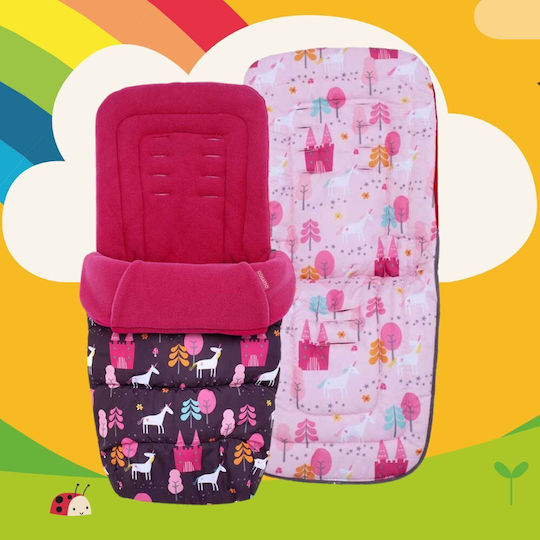 Cosatto Unicorn Stroller Footmuff with Fleece Lining 85x48cm Multicolour