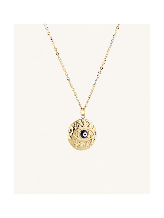 StanStefan Necklace Eye from Gold Plated Steel