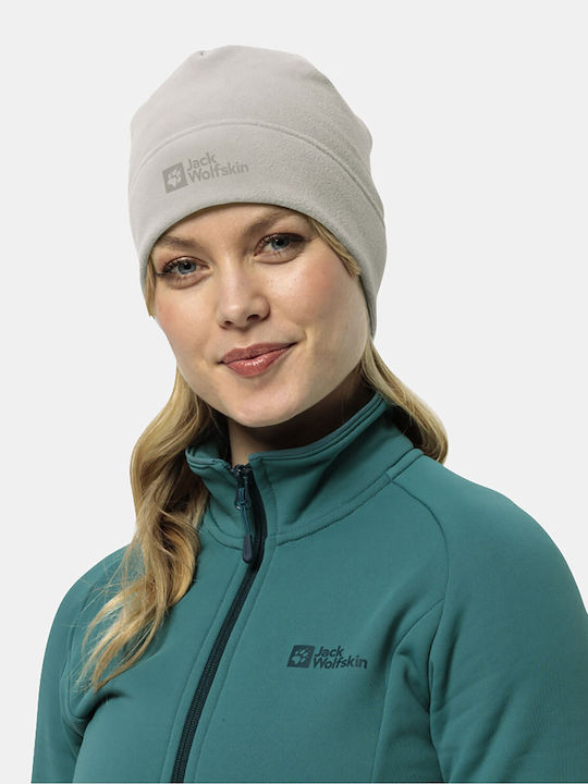 Jack Wolfskin Beanie Unisex Fleece Σκούφος Πλεκτός σε Λευκό χρώμα