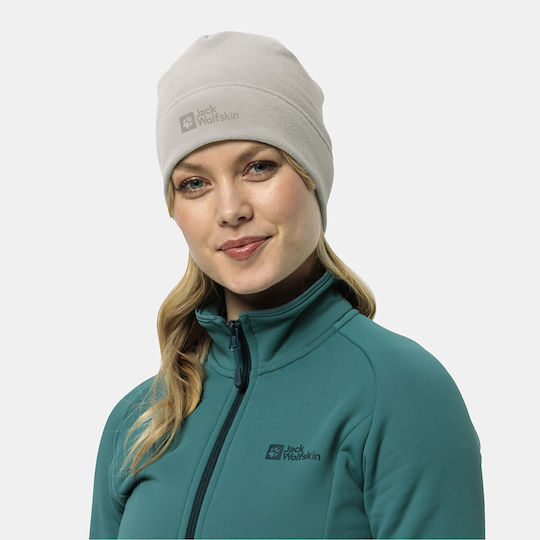 Knitted Fleece Beanie Cap White