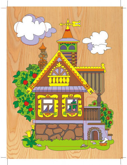 Wooden Kids Peg Puzzle Anelixi