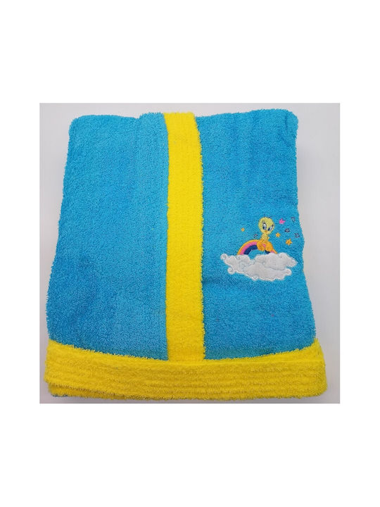 Kentia Παιδικό Μπουρνούζι Tweety 03R Μπλε με Κουκούλα