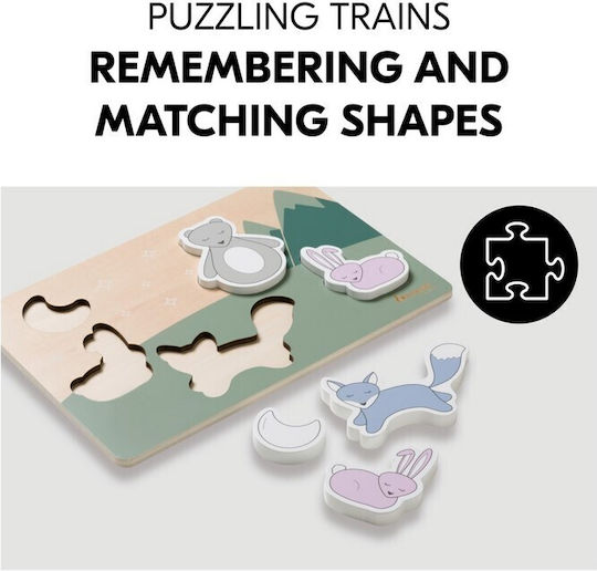 Ξύλινο Παιδικό Puzzle Σφηνώματα Hauck