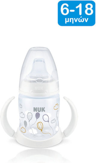 Nuk First Choice Educational Sippy Cup Plastic with Handles White Balloons - White for 6m+m+ 150ml