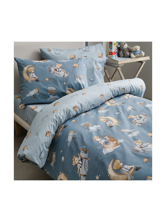 Vesta Home Kids Duvet Single Travel Blue 160x230cm