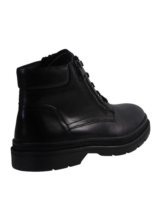 Leder Herrenstiefel Schwarz