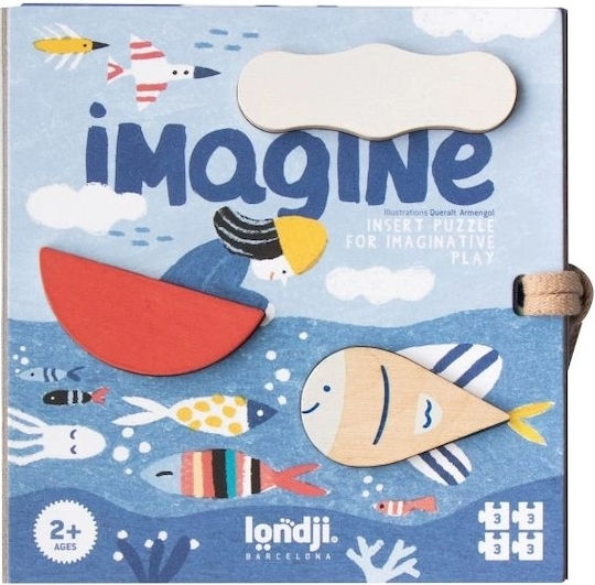 Wooden Kids Peg Puzzle for 2+ years+ Years 12pcs Londji