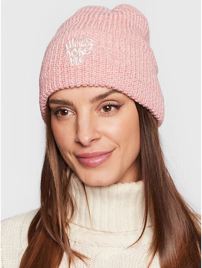 Knitted Beanie Cap Pink
