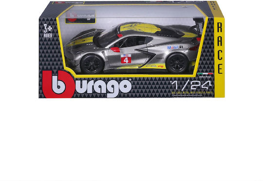 Bburago Mașinuță Chevrolet Corvette C8.R Argintiu 1:24 Pentru 3+ Ani