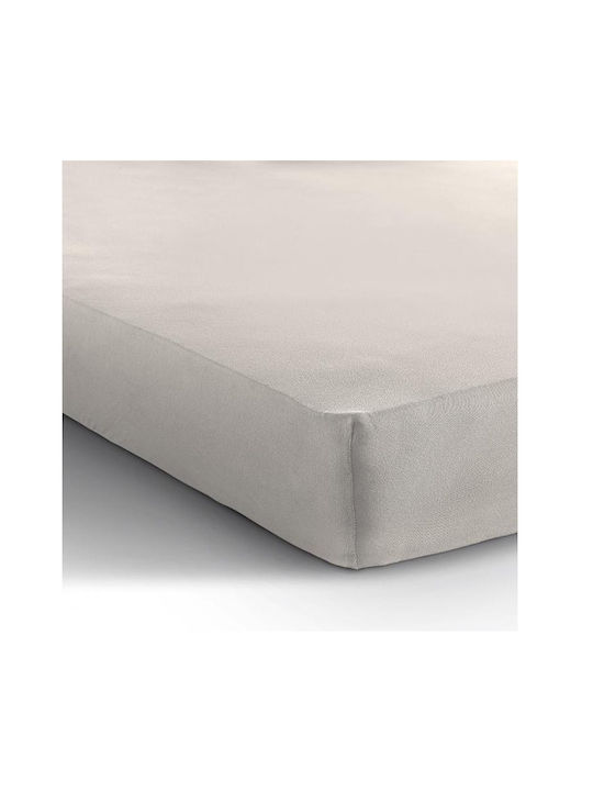 DreamHouse Sheet Super-Double with Elastic 160x200+30cm. Cream