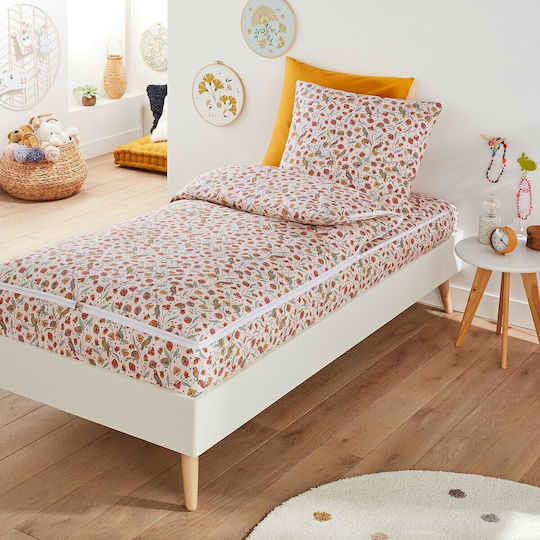 La Redoute Interieurs Sheet Set Single Fitted Cotton Pink 90x190cm