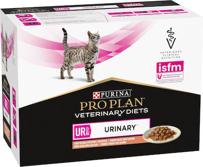 Purina Proplan Veterinary Diets Ur St Ox Wet Food for Adult Cat in Pouch with Salmon Diet 85gr