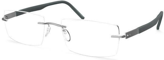 Silhouette Herren Metallisches Brillengestell aus Titanium Silber SILH5535/IM 7210 53 19 140