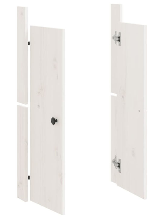 vidaXL Rafturi de baie Raft Baie Lemn 50x9x82cm Albă