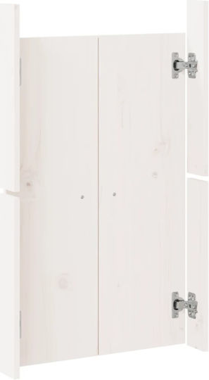 vidaXL Rafturi de baie Raft Baie Lemn 50x9x82cm Albă