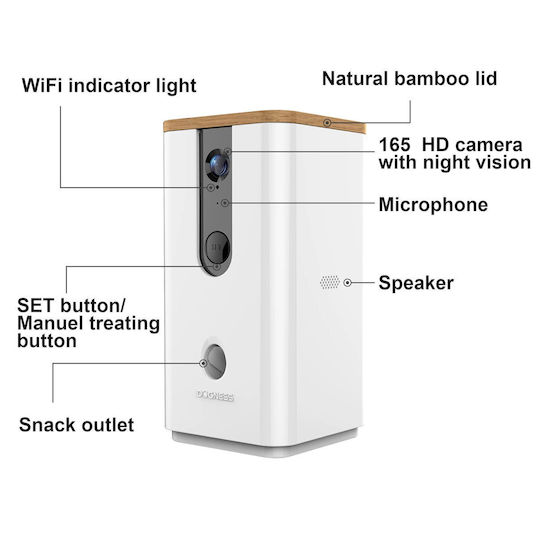 Dogness Automatic Waterer / Feeder made of ABS Plastic for Dog & Cat 400ml in White Color