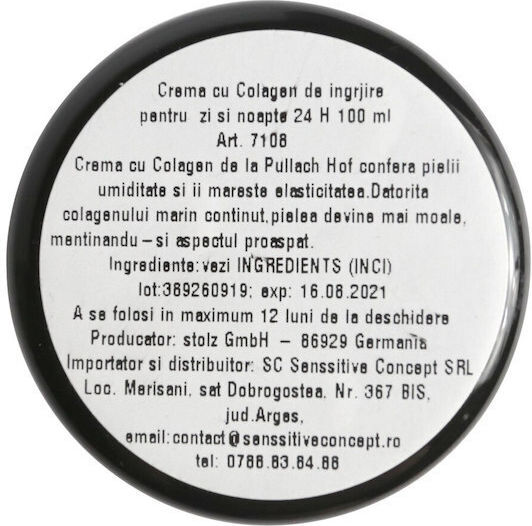 Vom Pullach Hof 24ωρη Κρέμα Προσώπου για Ενυδάτωση & Αντιγήρανση με Κολλαγόνο 100ml