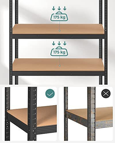 Songmics Dexion Rack 120x60x200cm with 5 Shelves Total Load Capacity 875kg
