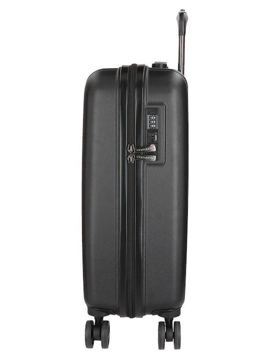 Movom Valiză De Călătorie De Cabină Tough Neagră Cu 4 Roți Înălțime 55 Cm