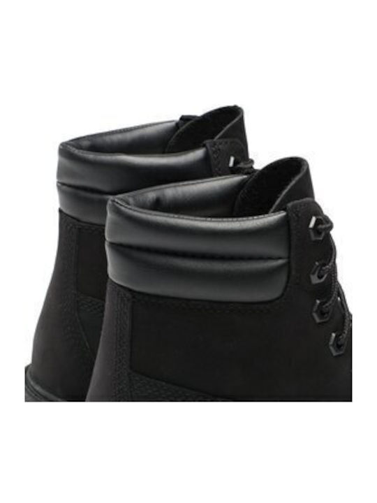 Linden Woods Wp Leather Women's Ankle Boots with Medium Heel Black