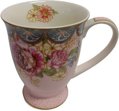 Karvounis Cană din Porțelan Roz 380ml