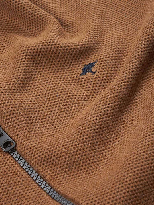 Fynch Hatton Men's Sweatshirt Jacket with Pockets Walnut brown.