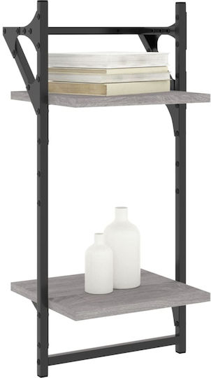 Wandregale Grau Sonoma 2Stücke 30x25x65cm