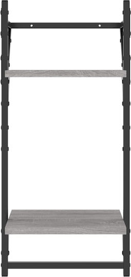 Wandregale Grau Sonoma 2Stücke 30x25x65cm