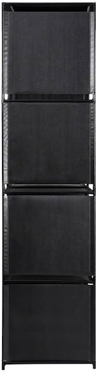 Black Bookcase 130x45x170cm