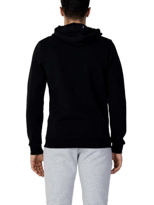 Le Coq Sportif Men's Cardigan with Hood & Pockets Black