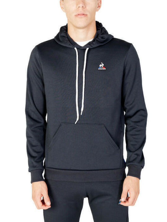 Le Coq Sportif Herren Sweatshirt Jacke mit Kapuze und Taschen Blau