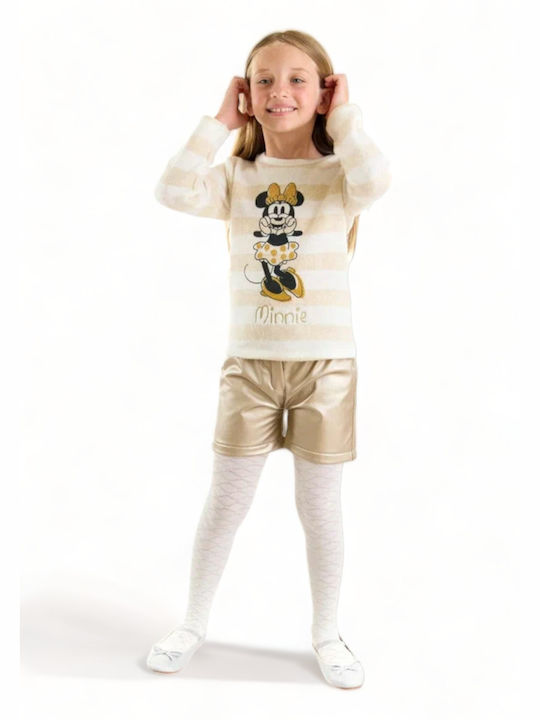 Cimpa Kids Set with Skirt Winter 2pcs Ecru-gold