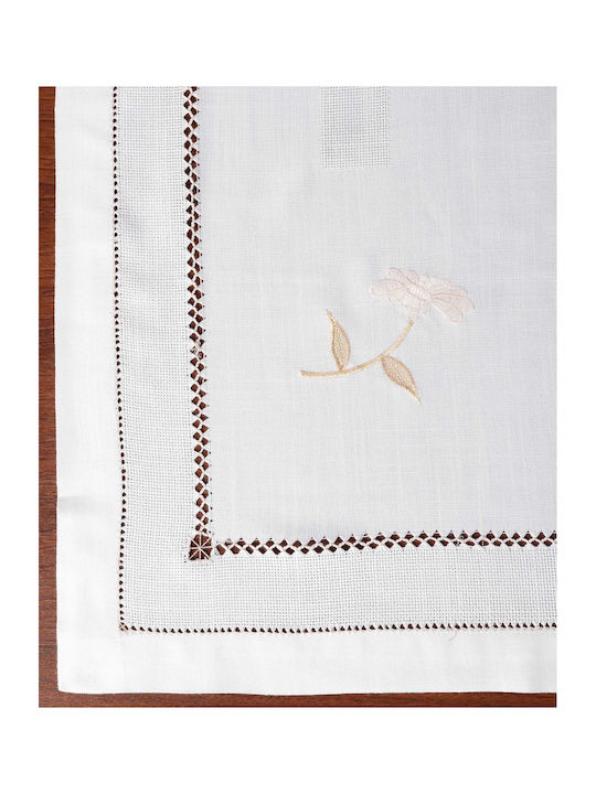 Silk Fashion Tablecloth Cut 0698 Ivory 180x270cm