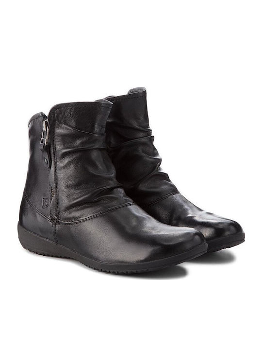 Leather Women's Ankle Boots Black