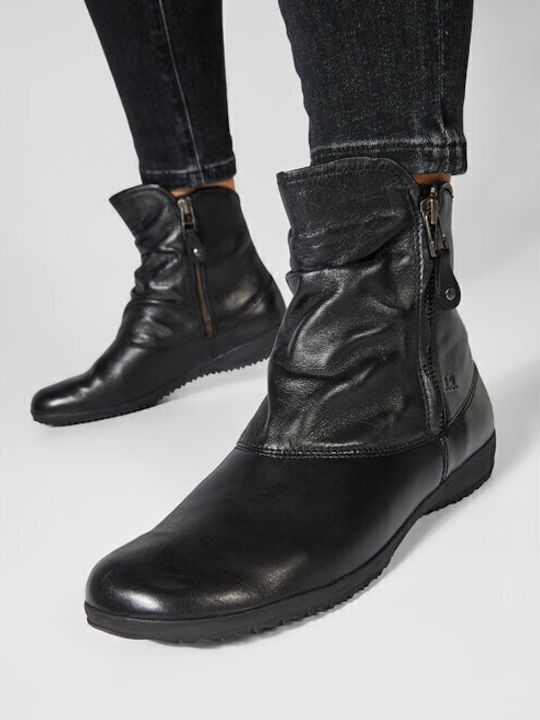Leather Women's Ankle Boots Black