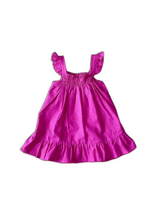 Serafino Mädchen Kleid Fuchsie