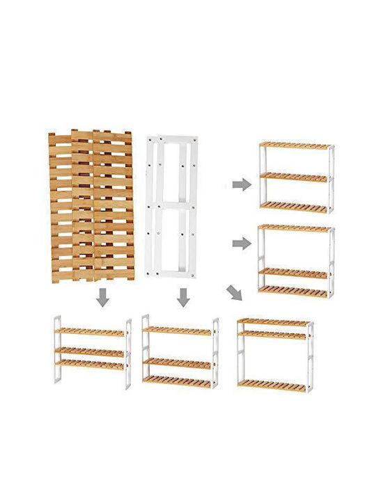 Songmics An der Wand montiert Badezimmerregal Bamboo 60x15x54cm
