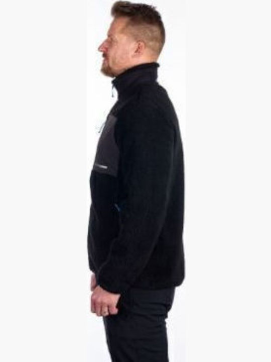Ανδρική Ζακέτα Fleece Μαύρο/Μπλε
