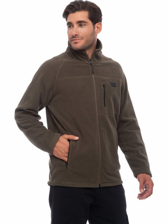 Ανδρική Ζακέτα Fleece Khaki