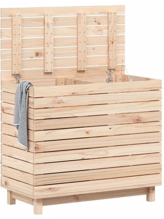 vidaXL Καλάθι Απλύτων Ξύλινο με Καπάκι 88.5x44x76cm Ροζ