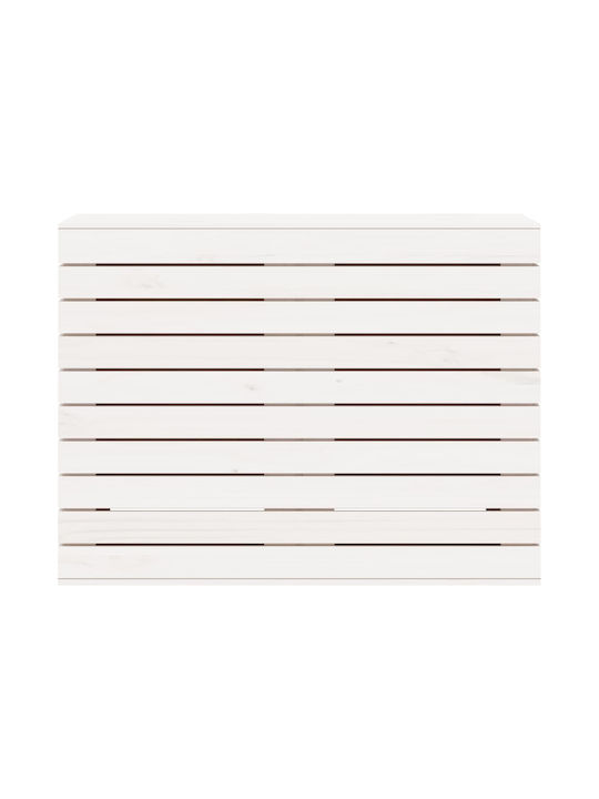 vidaXL Holz-Wäschekorb mit Deckel 88,5x44x66cm Weiß