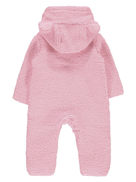 Baby one-piece overalls sheep pink for girls (3-12 months)