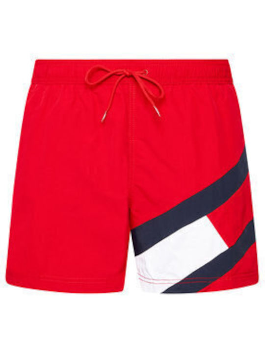 Tommy Hilfiger Sf Medium Drawstring Ανδρικό Μαγιό Σορτς Κόκκινο