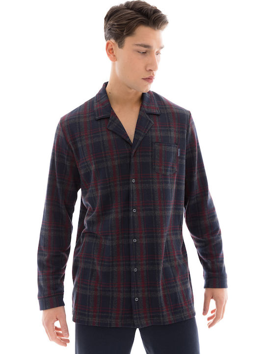 Ulisse Men's Winter Pajamas Set Navy Blue