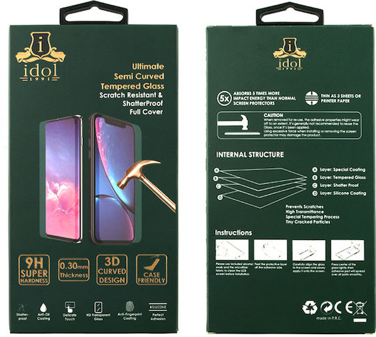Idol 1991 3D 0.3mm Tempered Glass Μαύρο (TCL 10 5G)