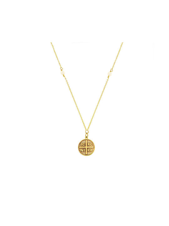 Necklace Constantine Amulet from Gold 14K