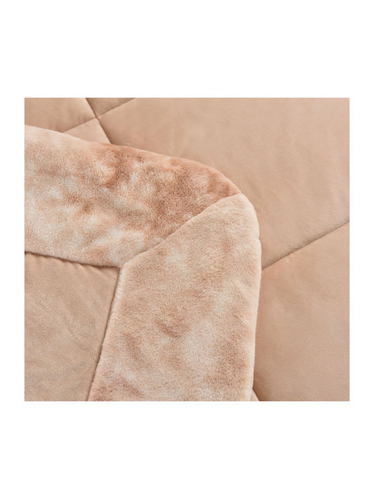 Liolios Home Velvet Blanket Super King 220x240cm Pink